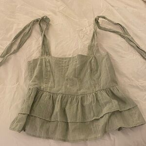 Lost + Wander Sage Green Camisole Top